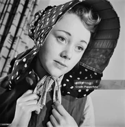 Johns (age 17) at her home in London on November 26, 1940, Glynis Johns has been selected to play the part of Anna in the film '49th Parallel'.