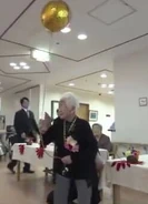 Kane Tanaka standing at age 115