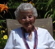 Hules on her 104th birthday in 2013