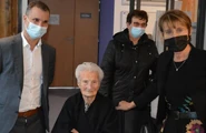Jeanne Motsch on her 109th birthday in 2022.