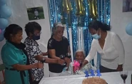 Higuita de Robledo on her 111th birthday in 2021.