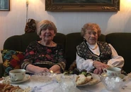 Carlsson (left, aged 106) with Amie Sundstrom (right, aged 108)