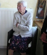 Jeanne Motsch on her 108th birthday in 2021.