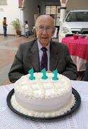 Juarez Iglesias on his 111th birthday in 2022.