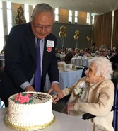 Agnes Lowe on her 109th birthday