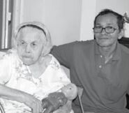 Francisca Tereza da Conceicao at the claimed age of 110 with her youngest son Francisco de Assis (aged 61)