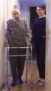 Dumitru Comănescu on his 111th birthday in 2019
