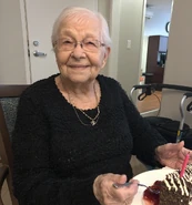 Lantz on her 107th birthday in 2021