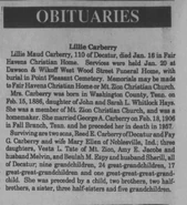 Obituary, January 22, 1997.