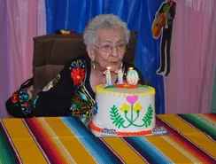 Trevino on her 110th birthday in 2020