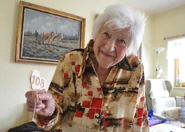 Blazena Strachotova2025.jpg (134 KB) Blazena Strachotova (aged 108) in April 2025