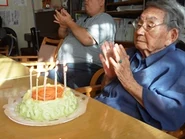Kanna on her 109th birthday.