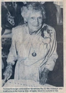 Florence Kinberger at the age of 105