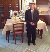 Turturici on his 102th birthday in 2014