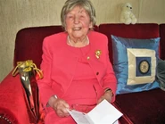 Carlsson on her 109th birthday in 2021