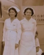 Rafaela Vicente (right) as a young woman in an undated photo