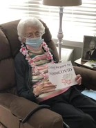 She did the vaccine against COVID-19 in January/February 2021, at age 109