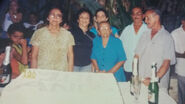 Celsa dos Santos celebrating her 100th birthday party in 2004 with her five living children at the time