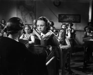 Johns (Front, age 14) playing the part of Midge Carne in the film South Riding. Early 1938