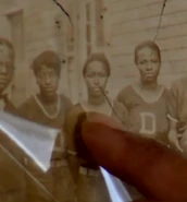 Ferrell as a young woman