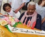 Inacia Carmelino on her 108th birthday in 2019.