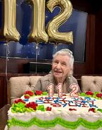 On her 112th birthday in 2022