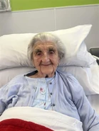 Allcock (aged 107) in September 2025 while recovering from a knee injury in hospital