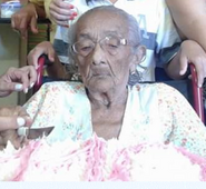 Celsa dos Santos on her 110th birthday in 2014