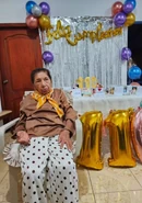 Rosa Elena Pinzon on her claimed 110th birthday in 2023