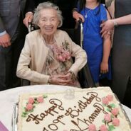 Mabel Mah on her 109th birthday in 2019.