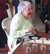 Marie-Rose Tessier on her 109th birthday in 2019.