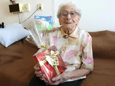 Bedriska Koehlerova on her 106th birthday in 2013