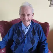 McEvilly on his 104th birthday in 2020
