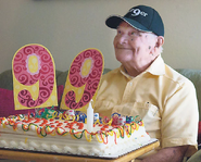 On his 99th birthday in 2011