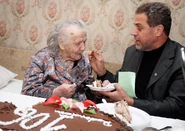 Dora Sukanec106.jpg (213 KB) Dora Sukanec on her 106th birthday in 2009