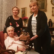 Tamara Kurtikov 109th.jpg (95 KB) On her 109th birthday in 2021 with daughters Irina and Zinaida