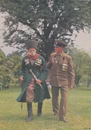 Teimuraz Vanacha at the claimed age of 114 or 110 with his son Ivan