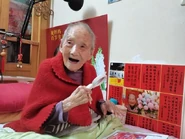 Wu Zhicheng in October 2020, aged 110.