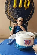 On his 110th birthday in 2022
