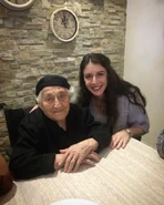 Aged 106, with her great-granddaughter Anna in November 2018.