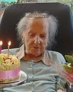 Caulkett on her 107th birthday in 2020