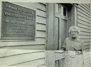 Flora (age 100) visiting her grandfathers house on July 8, 1970.