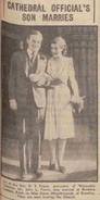 Gwen Payne with her husband on her wedding day.