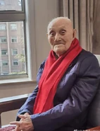 Zhang Lixiong (aged 109) around December 2022.