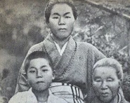 ITsugawaUndated.jpg (22 KB) Tsugawa with her second son Fumio and her mother Suma, at the beginning of Showa era.