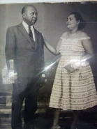 Catherine with her husband, President Léon Mba