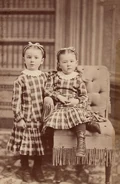 Aged about 4, on the left in 1878