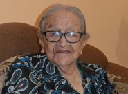 Maria de los Angeles Irias (aged 103) in January 2019
