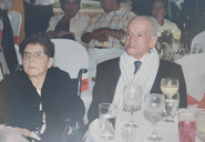 On his 100th birthday in 2010, with his wife Herminia