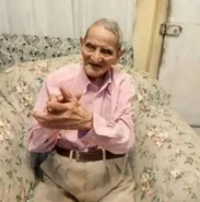 Juan Jose Vera Villalva on his claimed 114th birthday in 2023